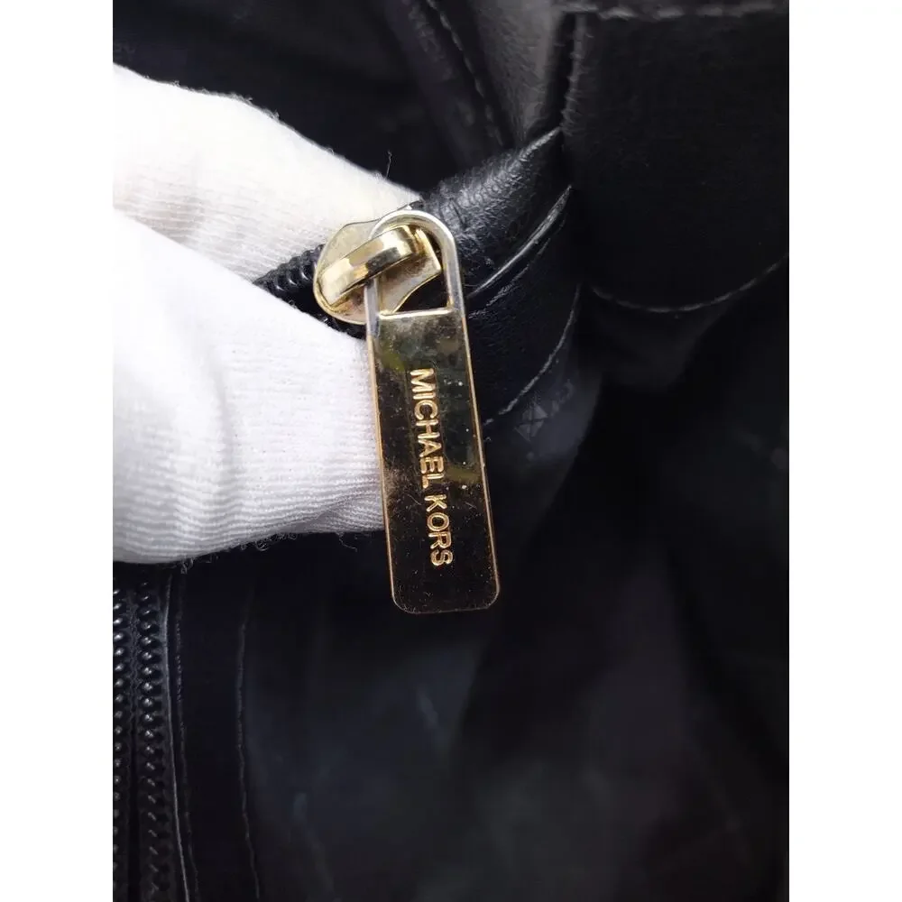 Michael Kors Black Leather Chain Strap Shoulder Bag